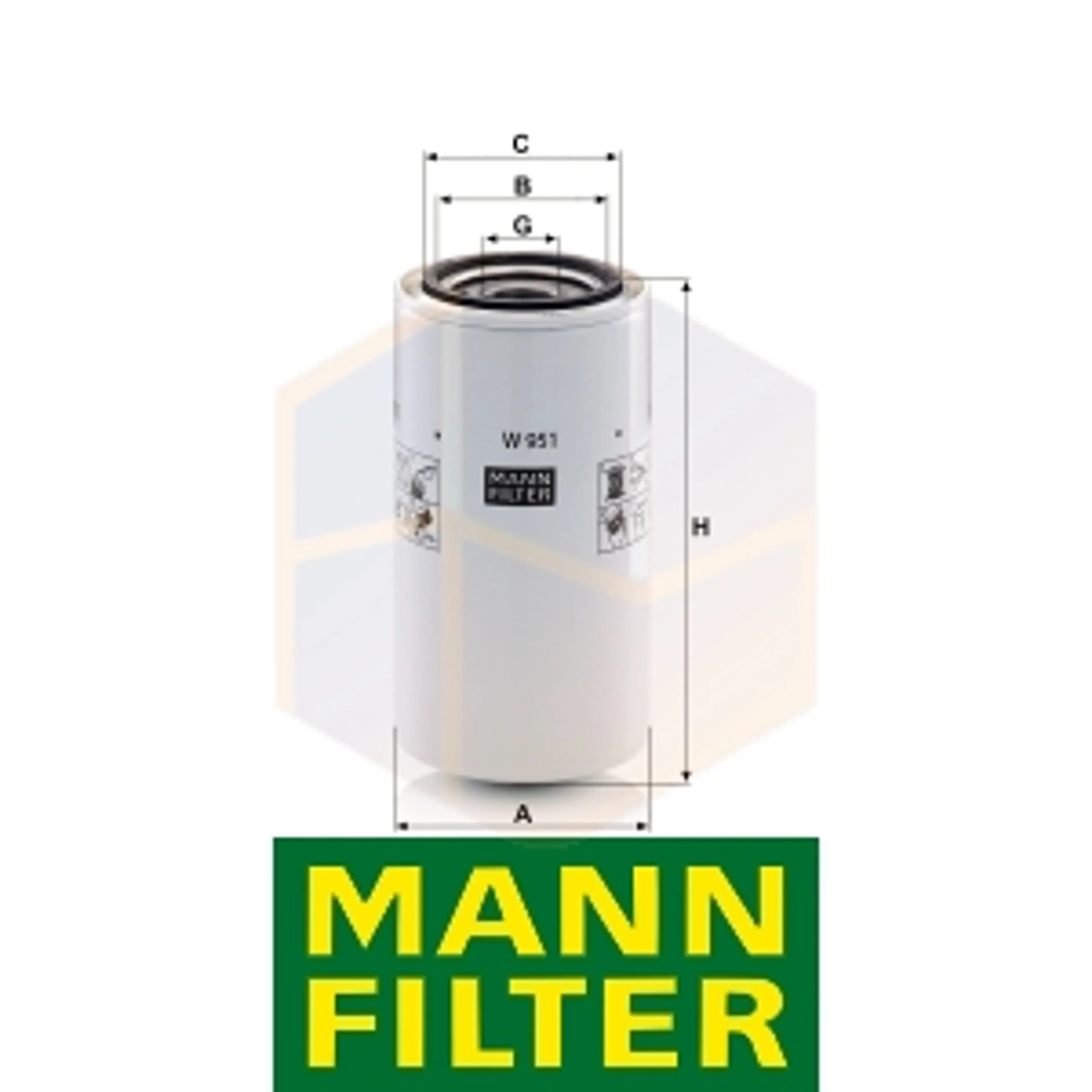 FILTRO ACEITE W 951 MANN