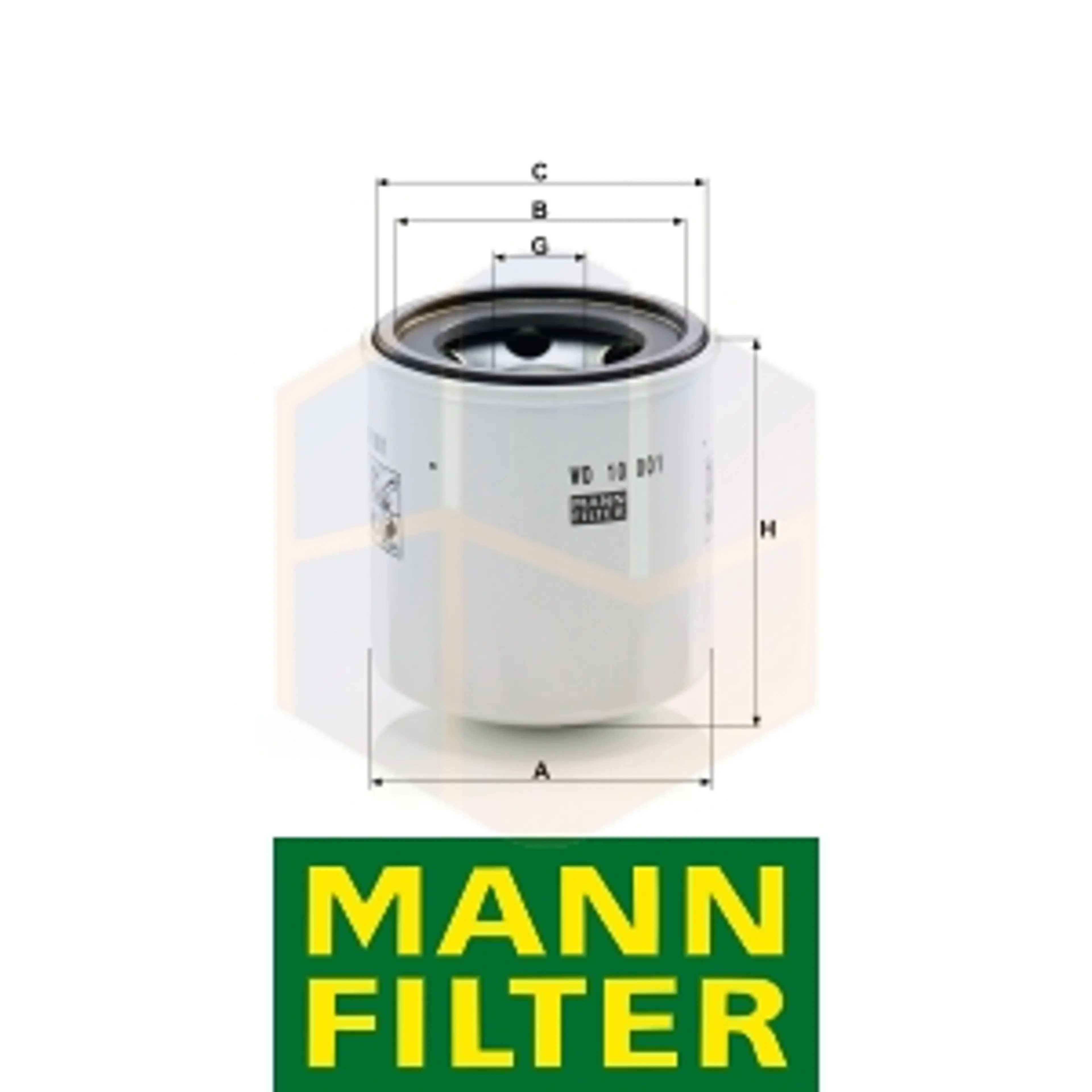 FILTRO ACEITE WD 10 001 X MANN