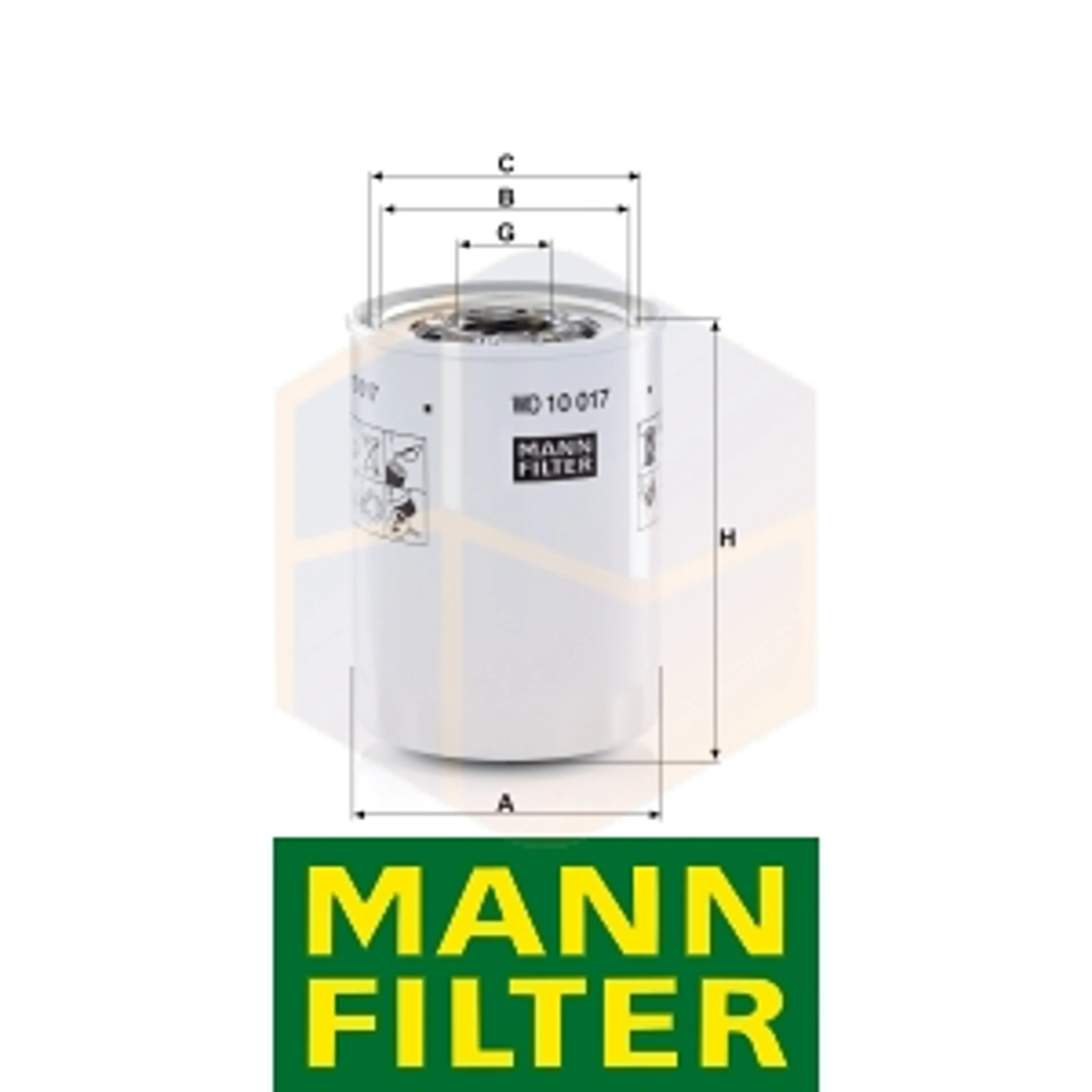 FILTRO HIDRÁULICO WD 10 017 X MANN