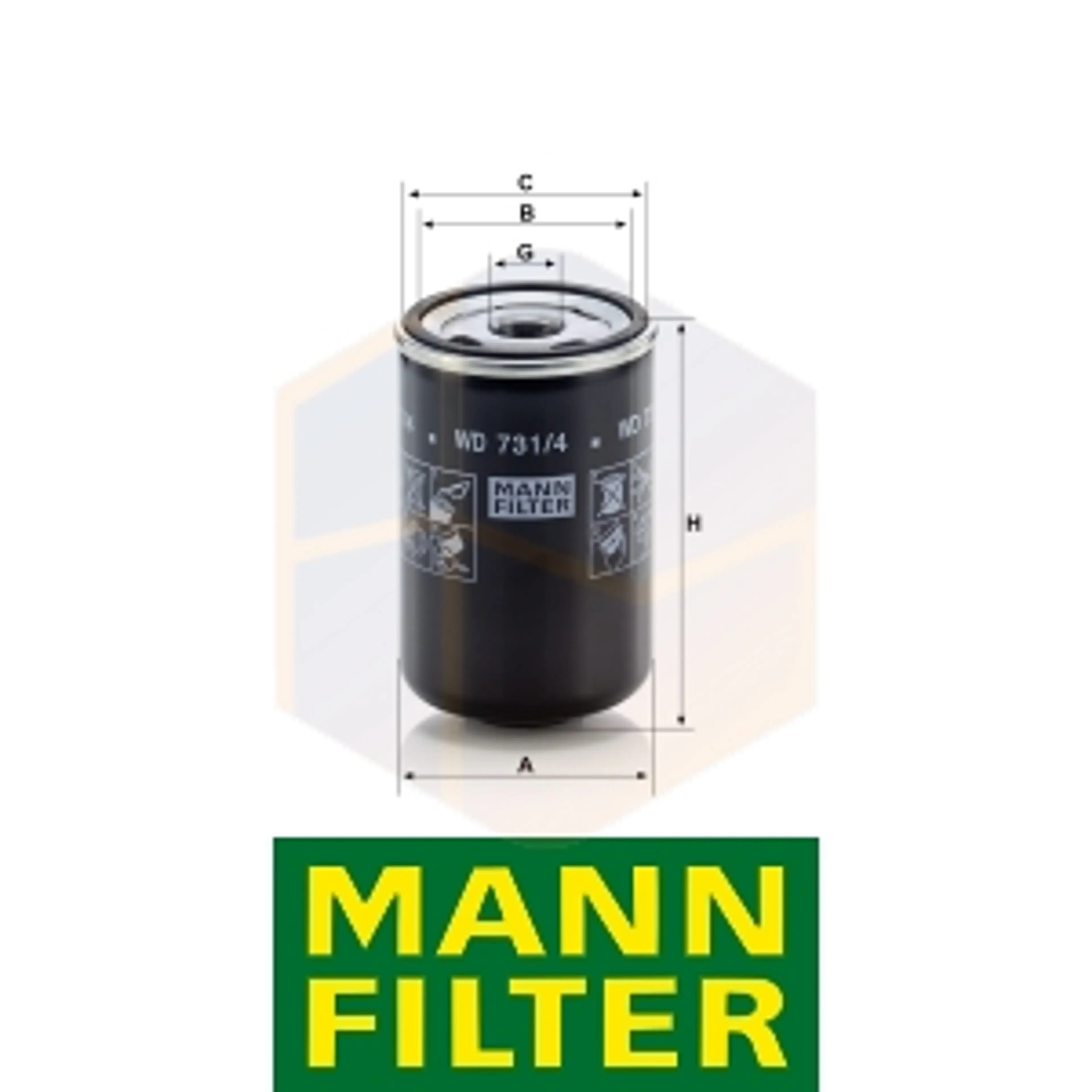 FILTRO ACEITE WD 731/4 MANN