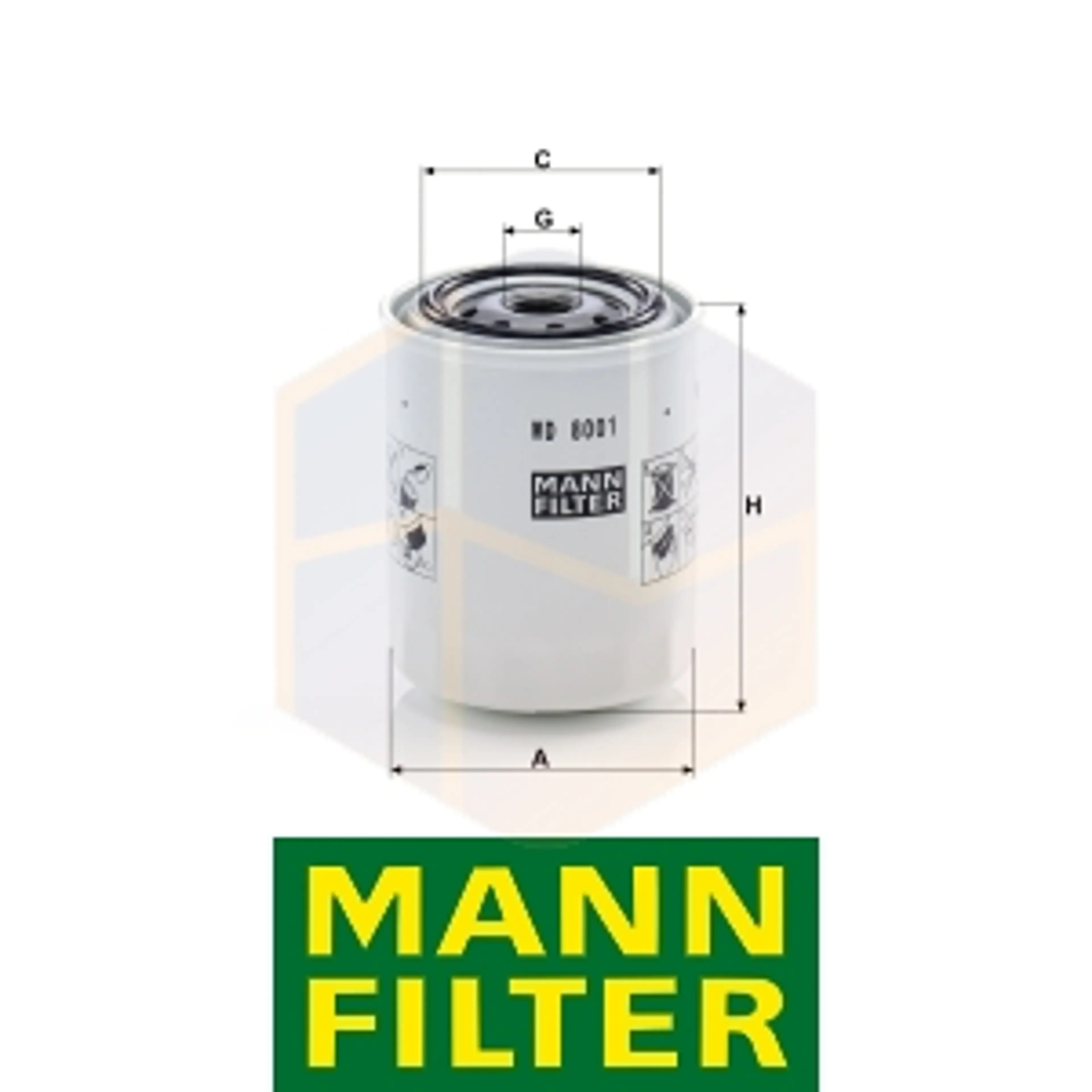 FILTRO HIDRÁULICO WD 8001 MANN