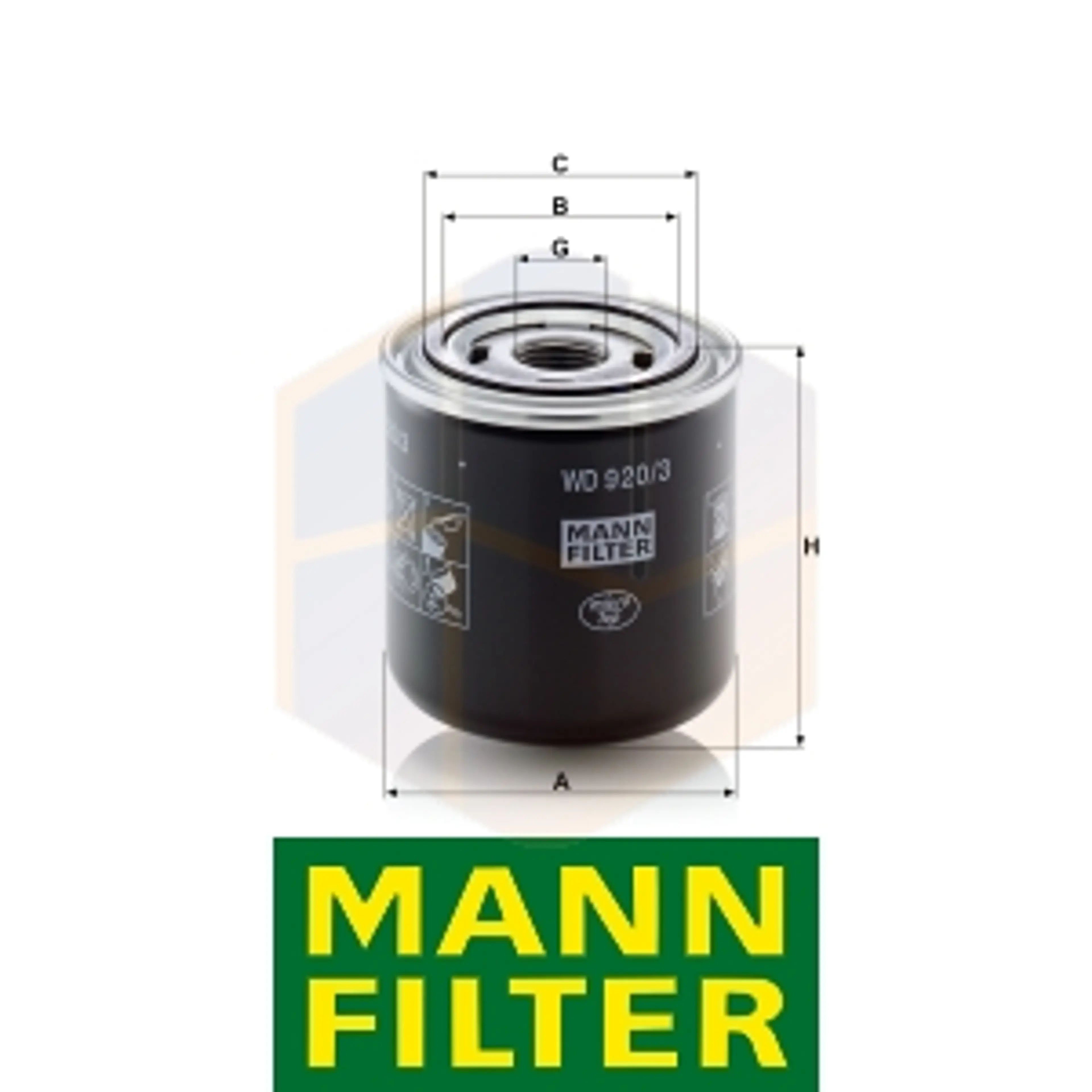 FILTRO HIDRÁULICO WD 920/3 MANN