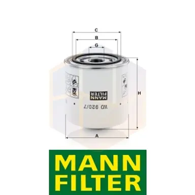 FILTRO ACEITE WD 920/7 MANN