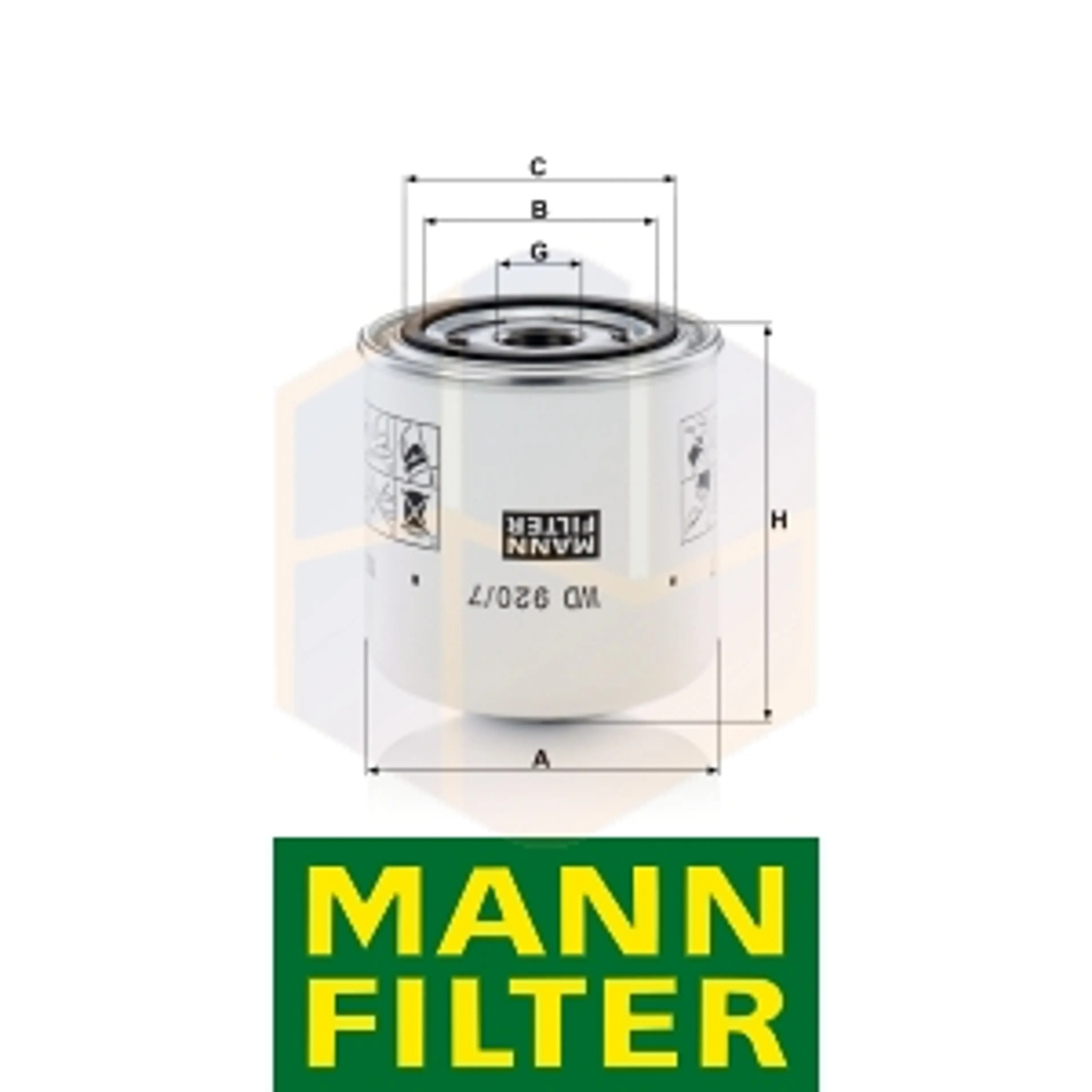 FILTRO ACEITE WD 920/7 MANN