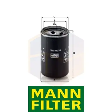 FILTRO ACEITE WD 940/10 MANN