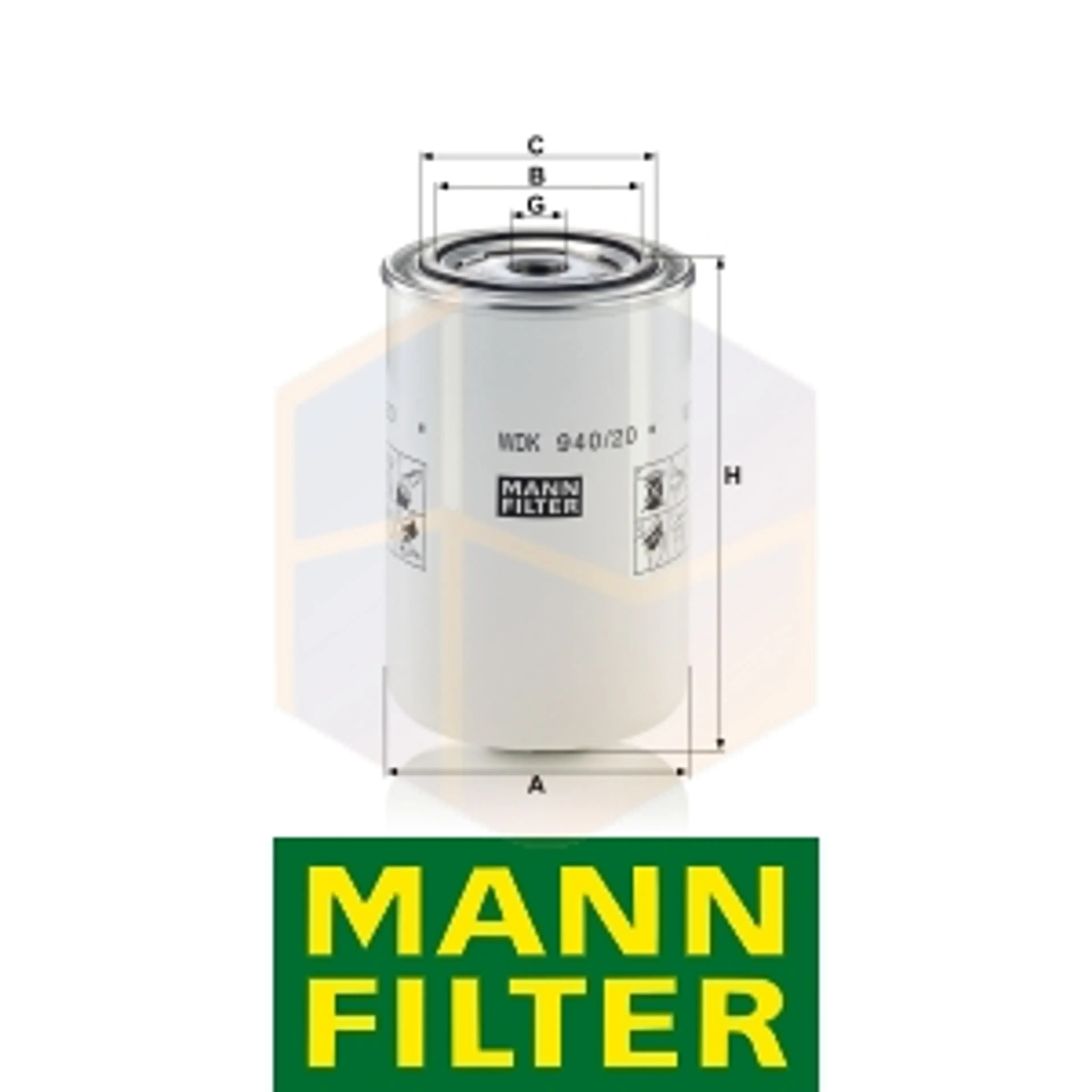 FILTRO COMBUSTIBLE WDK 940/20 MANN