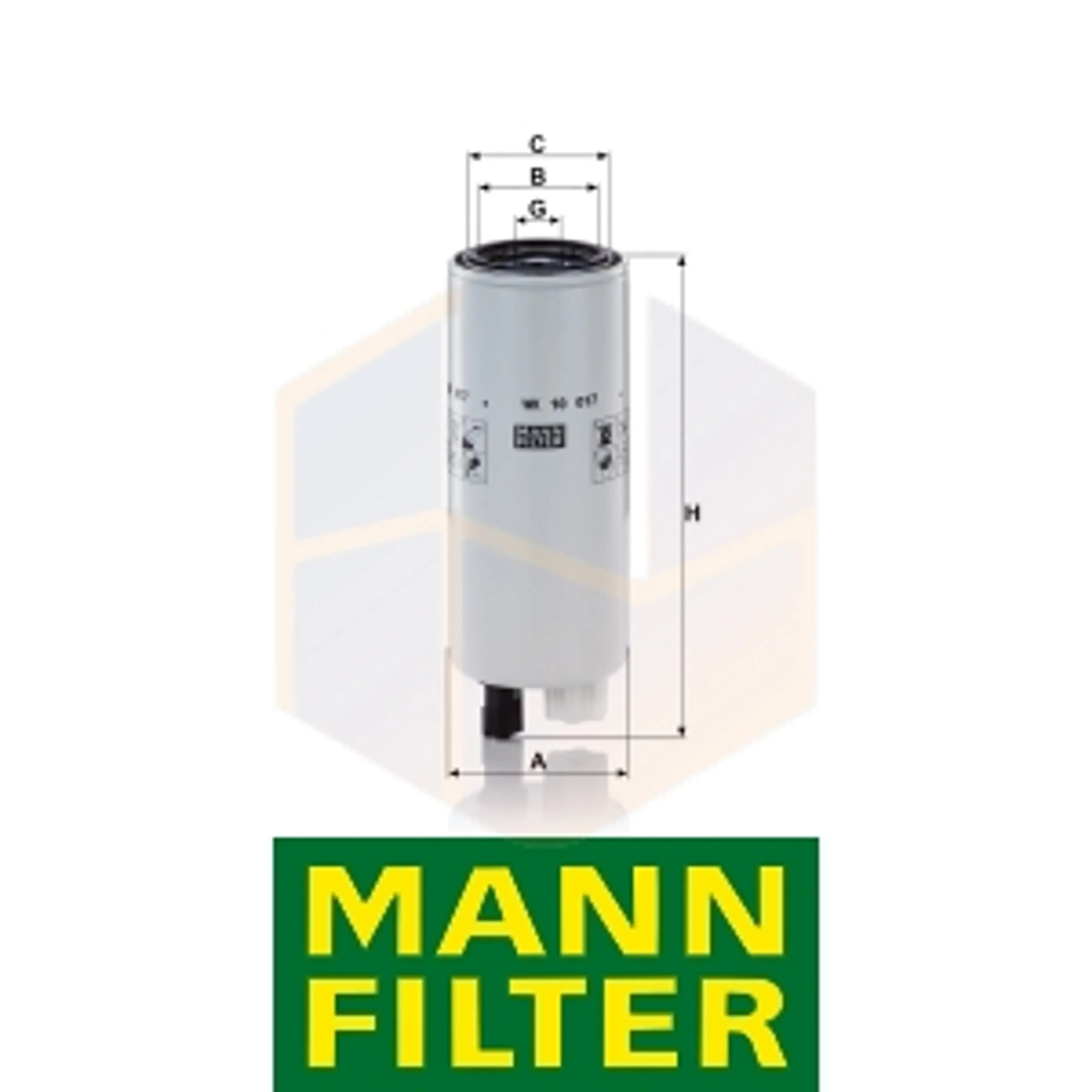 FILTRO COMBUSTIBLE WK 10 017 X MANN