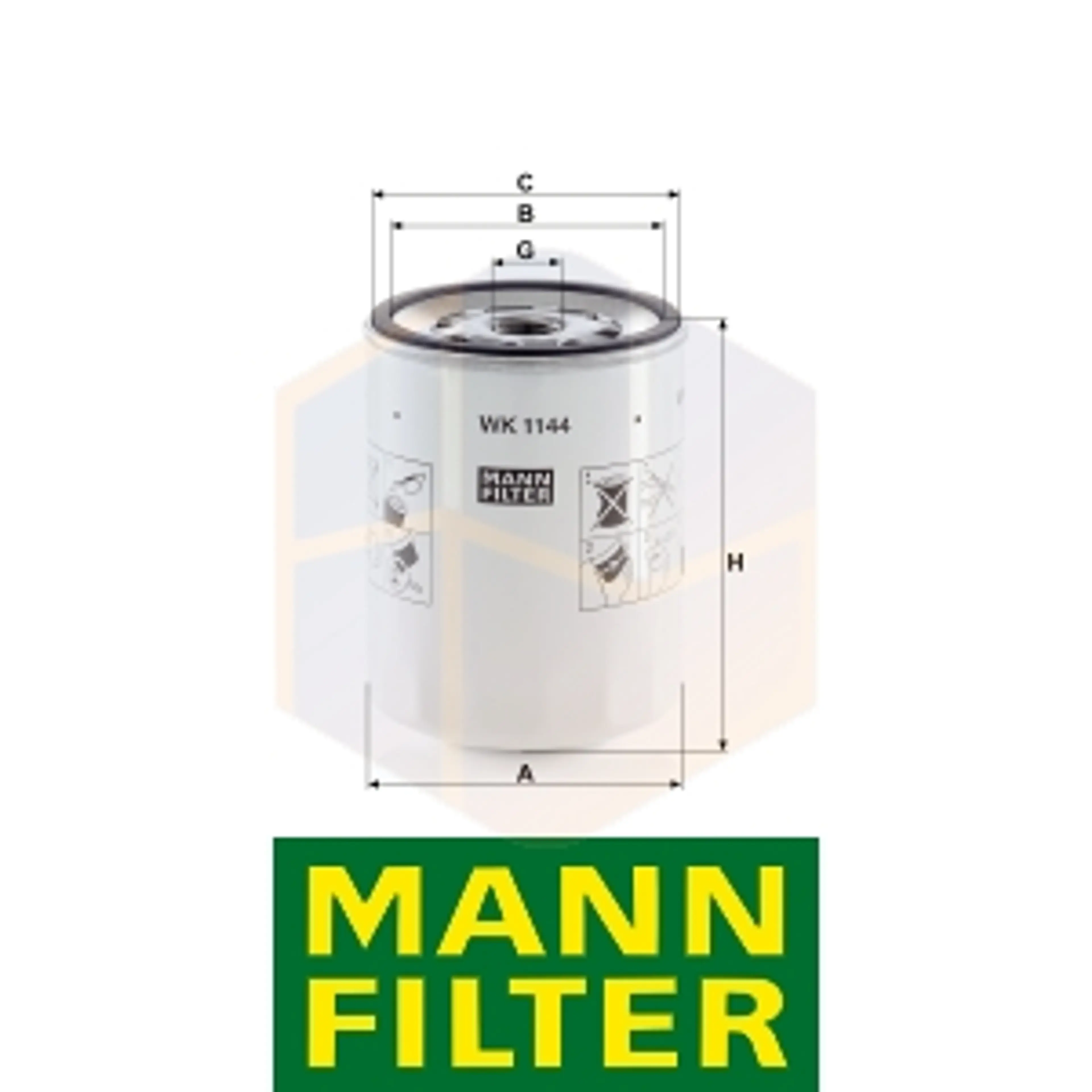 FILTRO COMBUSTIBLE WK 1144 MANN