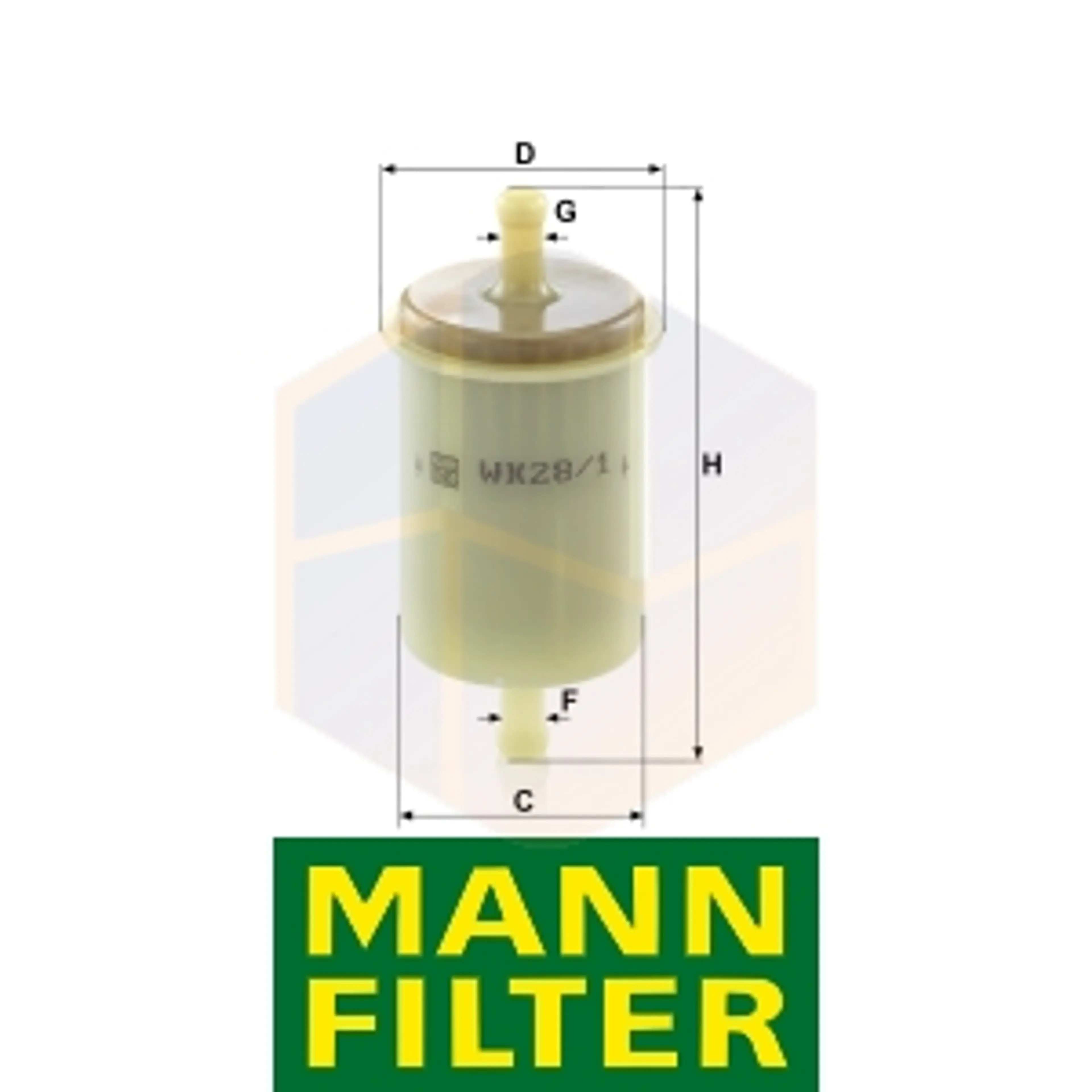 FILTRO COMBUSTIBLE WK 28/1 MANN