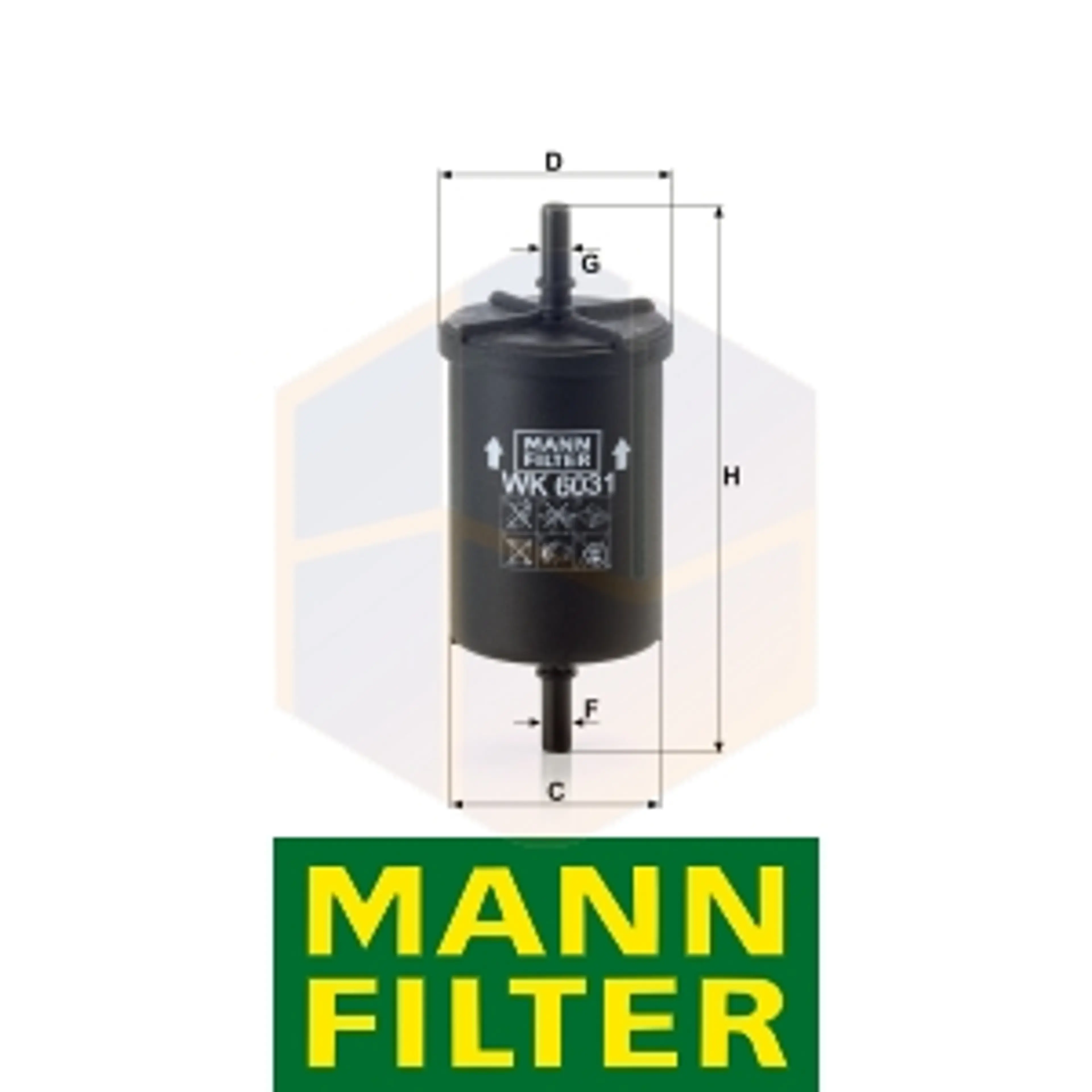 FILTRO COMBUSTIBLE WK 6031 MANN