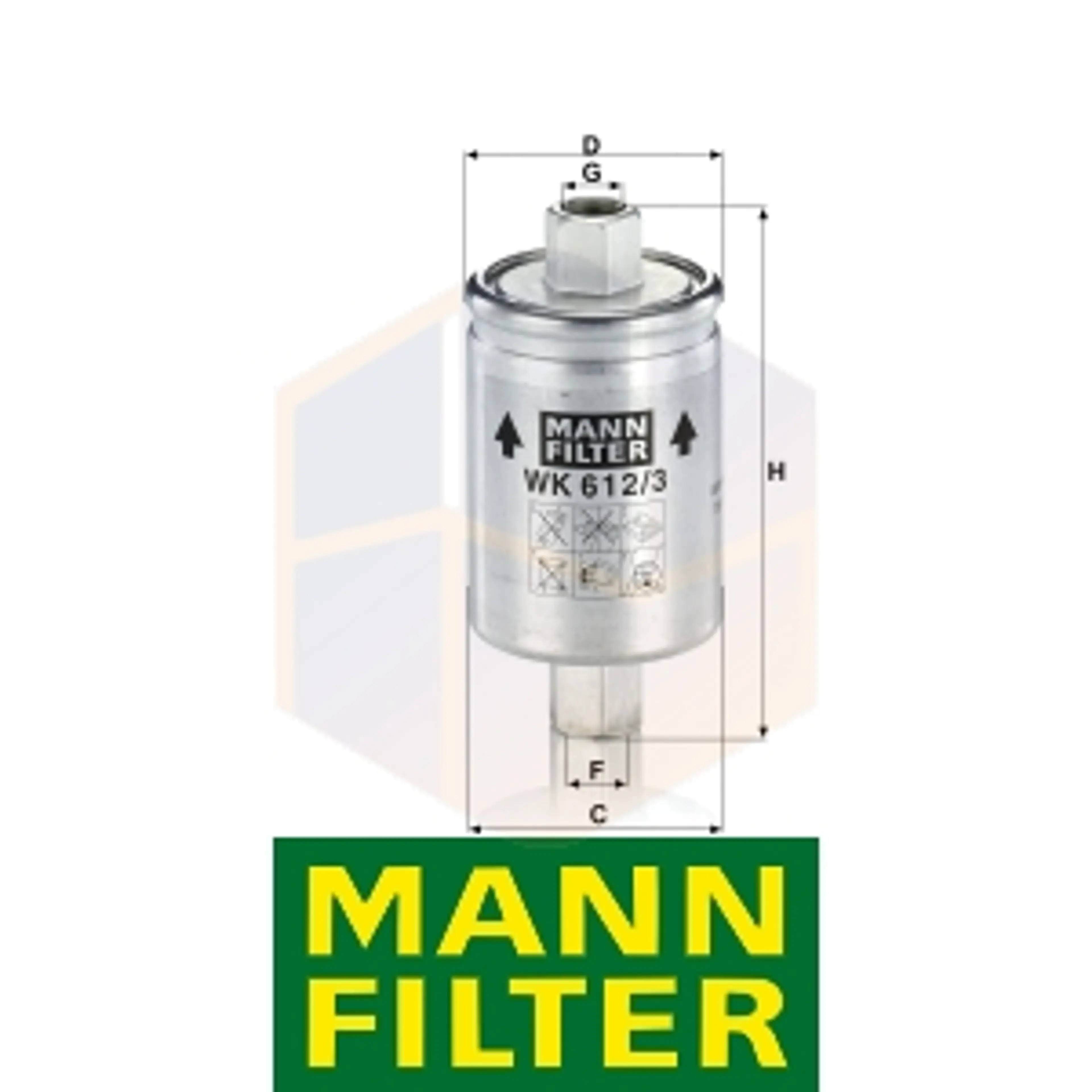 FILTRO COMBUSTIBLE WK 612/3 MANN