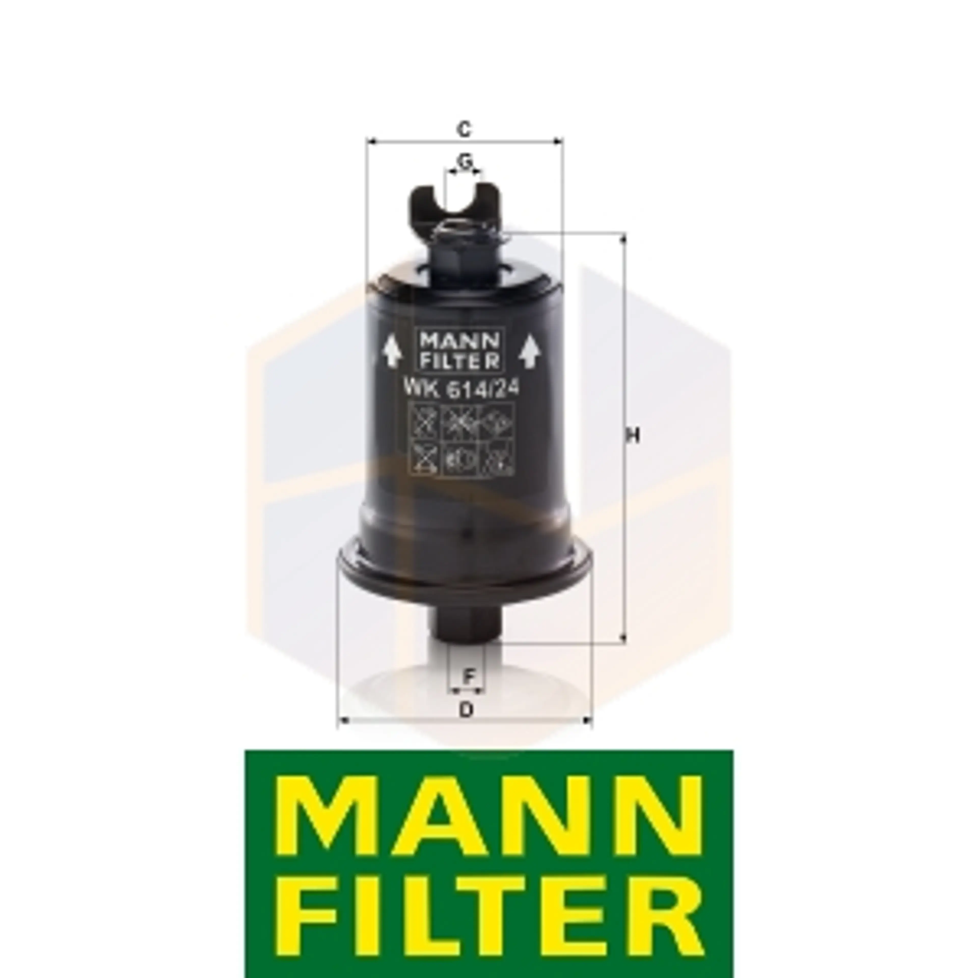 FILTRO COMBUSTIBLE WK 614/24 X MANN