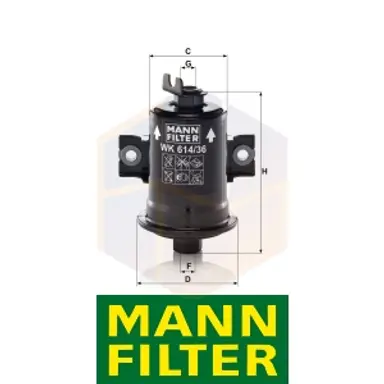 FILTRO COMBUSTIBLE WK 614/36 X MANN