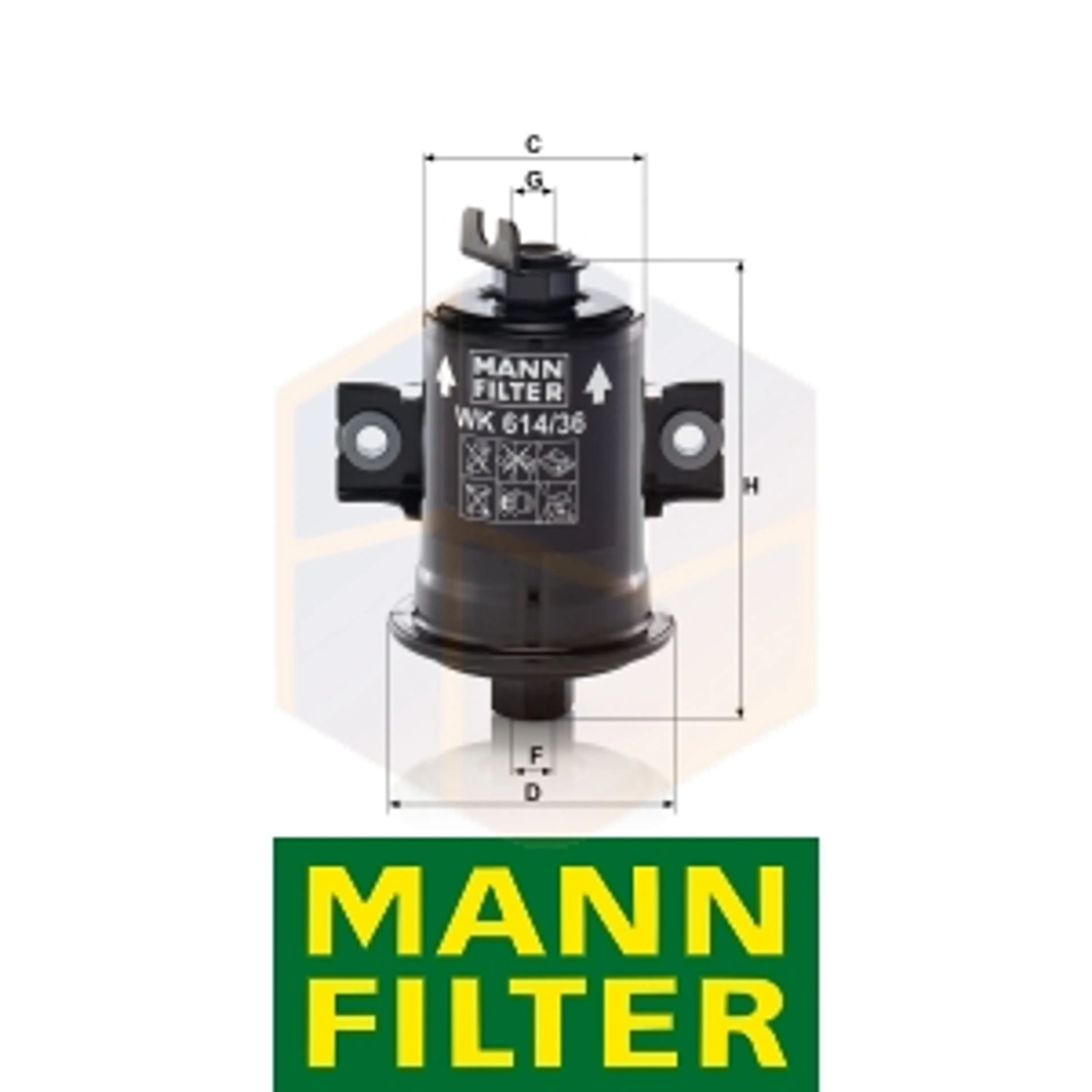 FILTRO COMBUSTIBLE WK 614/36 X MANN