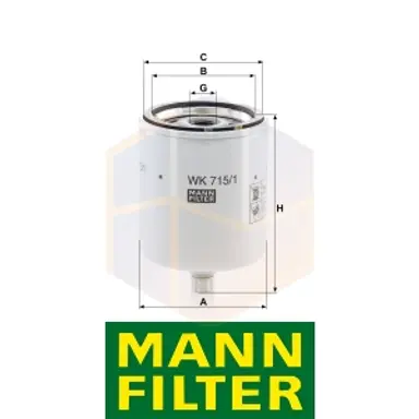 FILTRO COMBUSTIBLE WK 715/1 X MANN