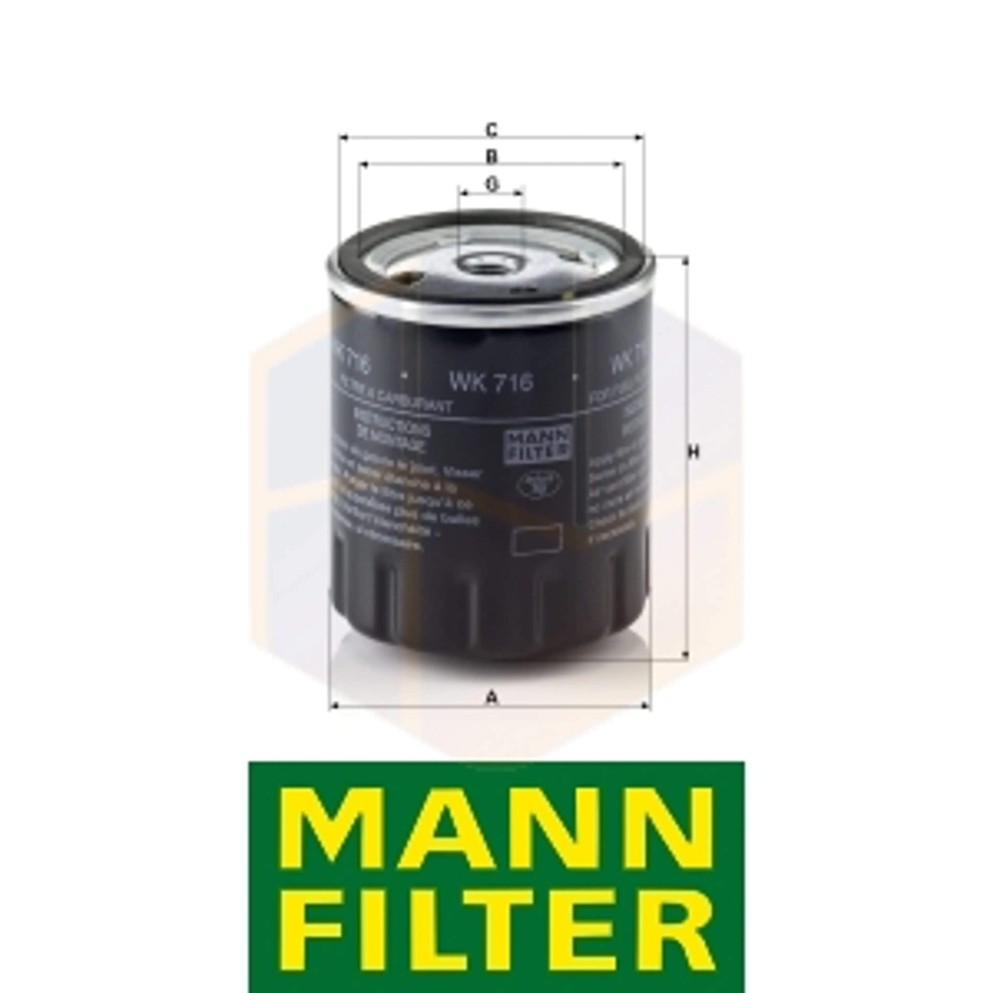 FILTRO COMBUSTIBLE WK 716 MANN