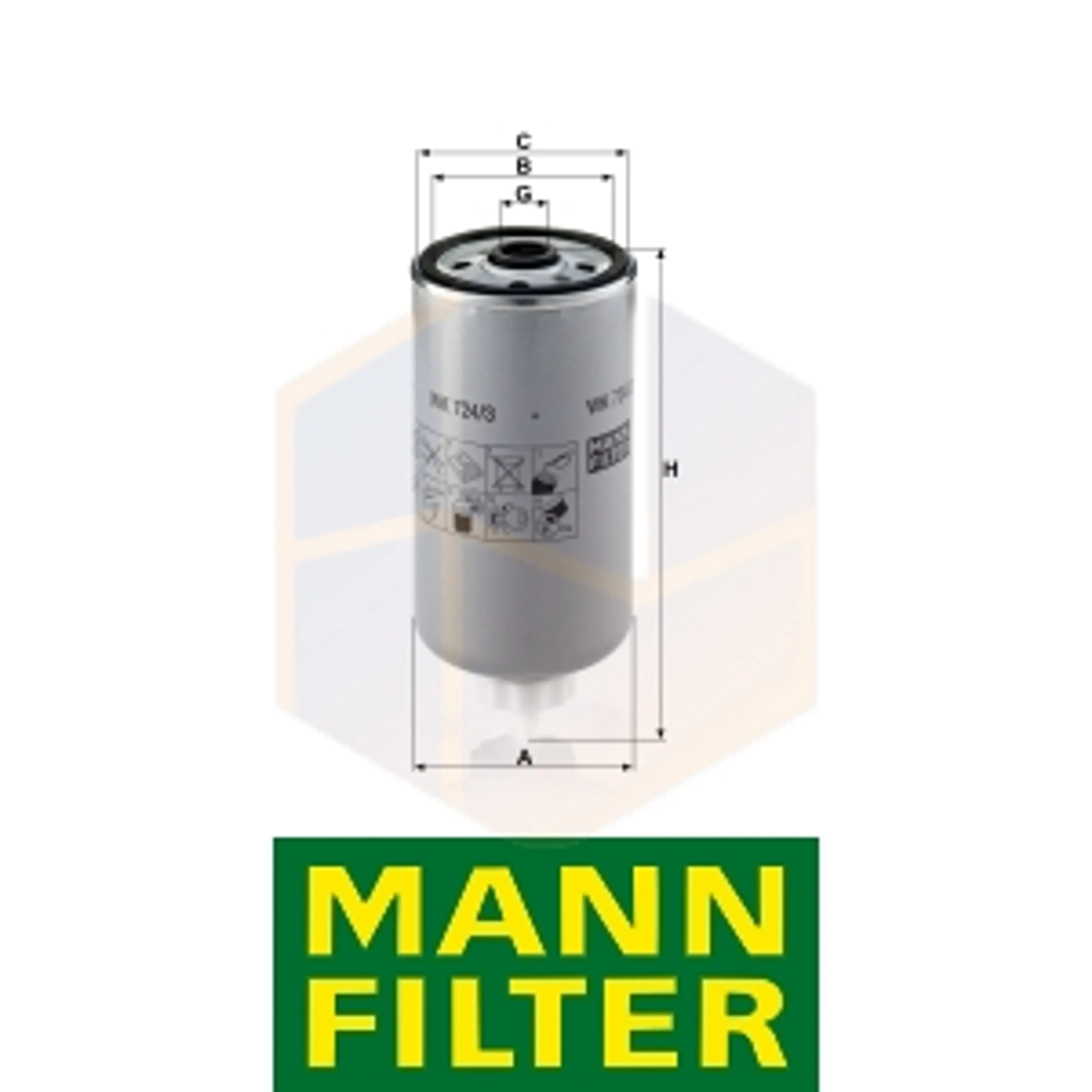 FILTRO COMBUSTIBLE WK 724/3 MANN