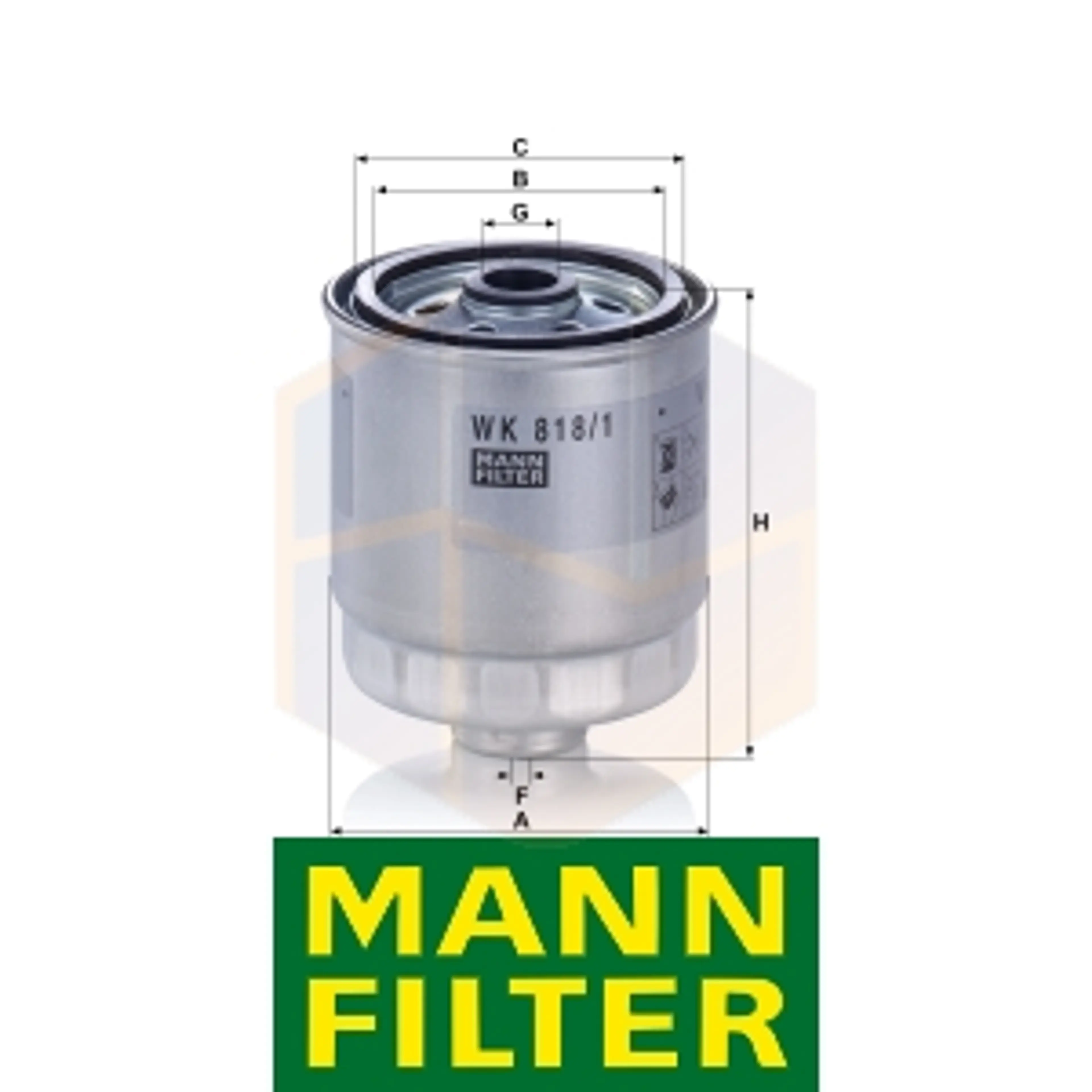 FILTRO COMBUSTIBLE WK 818/1 MANN