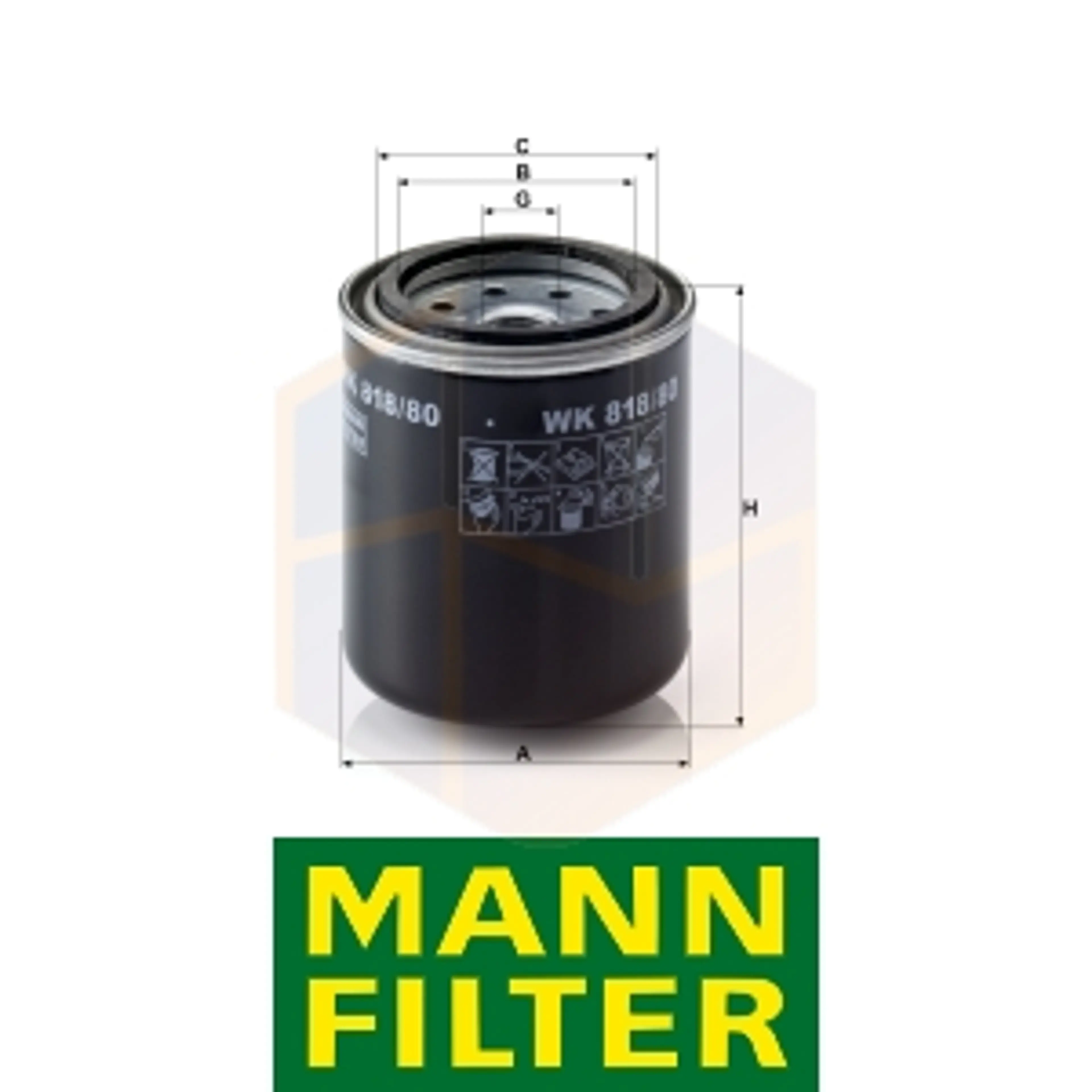 FILTRO COMBUSTIBLE WK 818/80 MANN