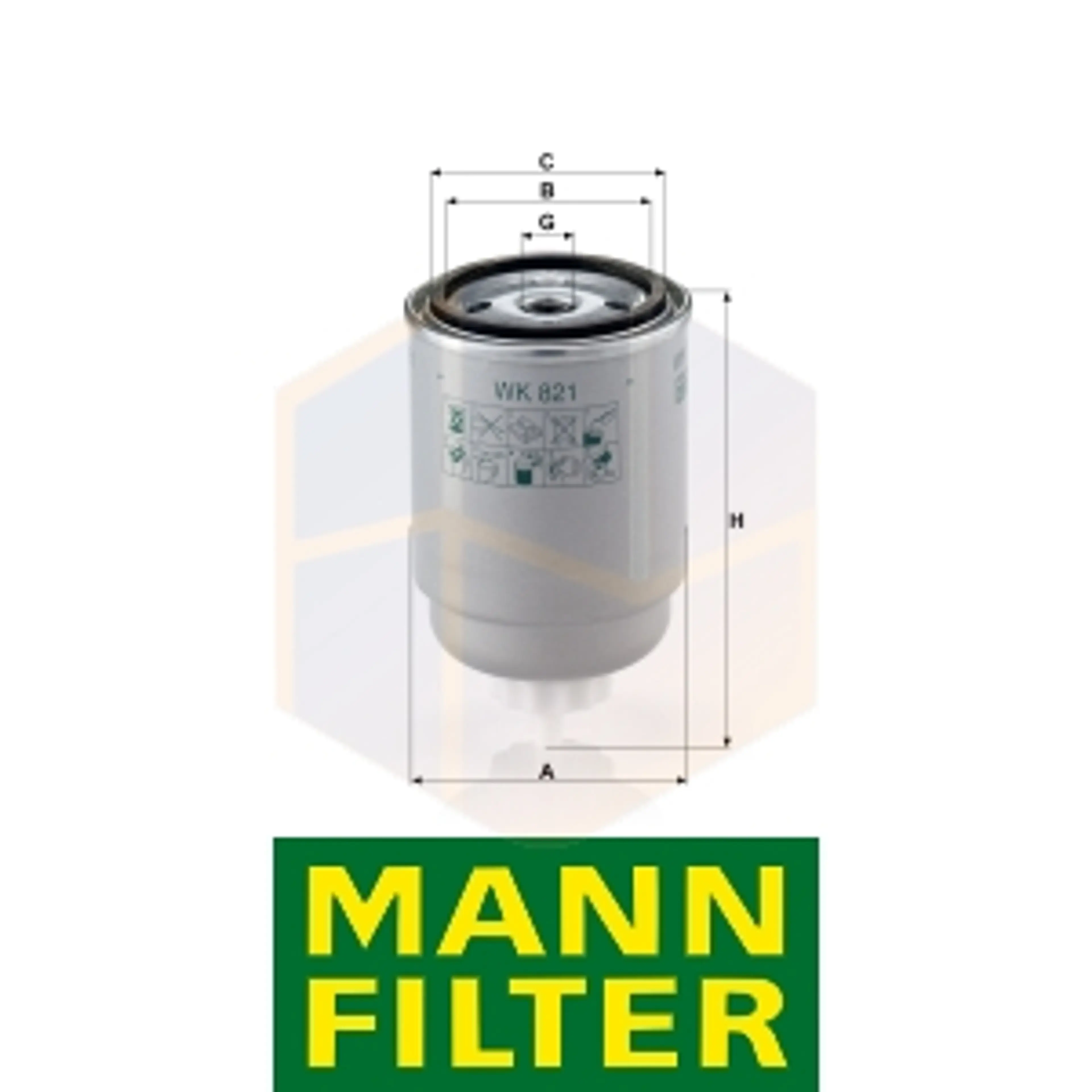 FILTRO COMBUSTIBLE WK 821 MANN