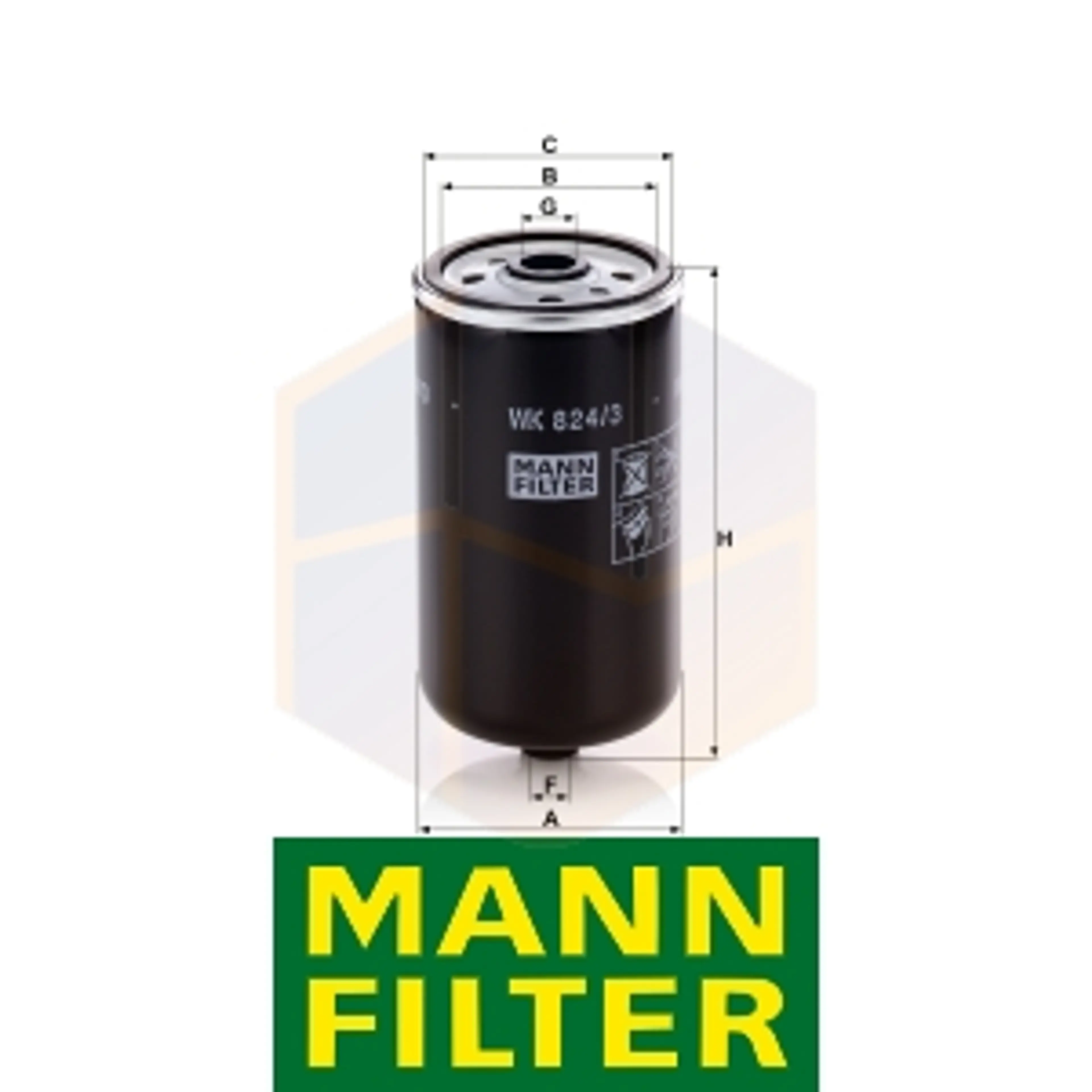 FILTRO COMBUSTIBLE WK 824/3 MANN