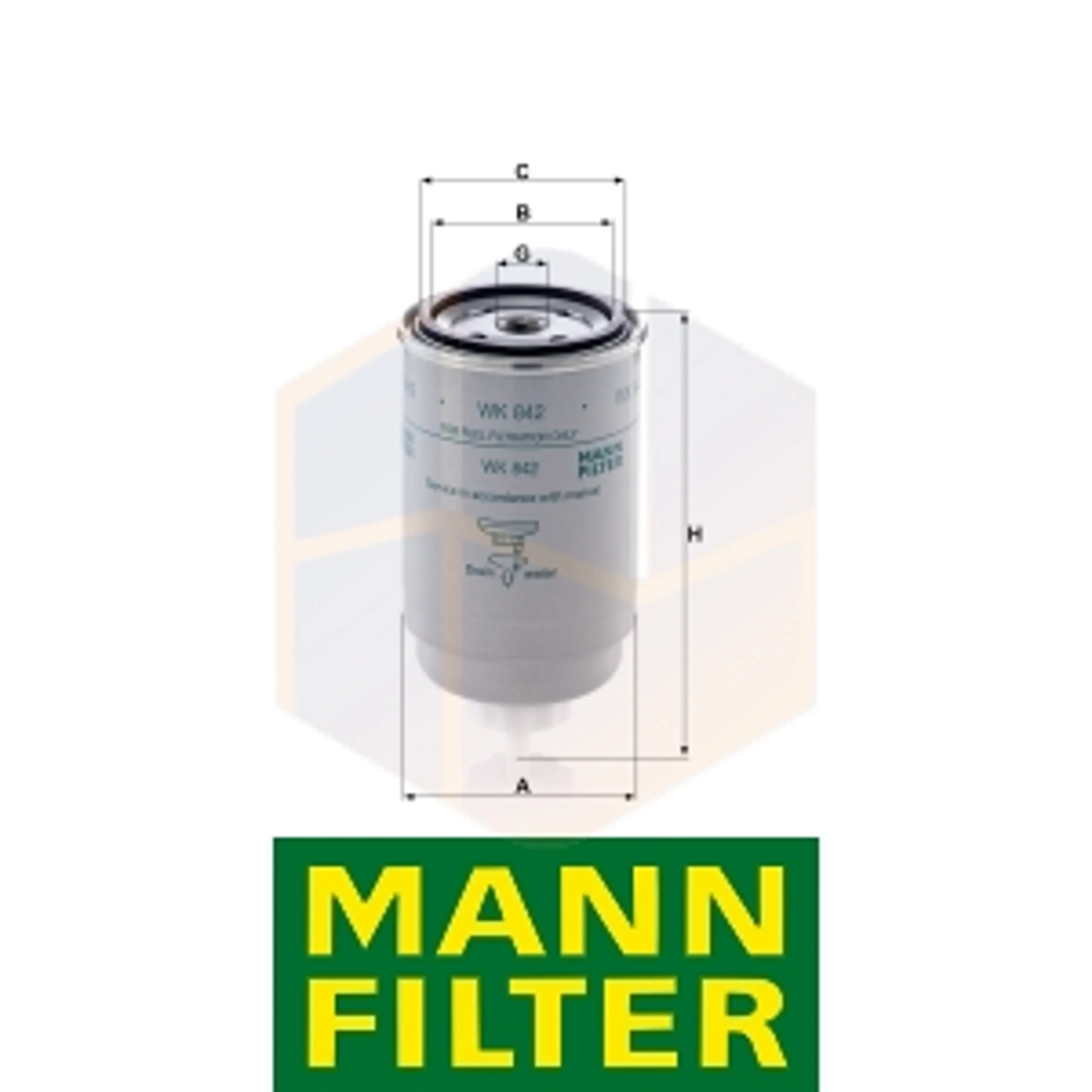 FILTRO COMBUSTIBLE WK 842 MANN