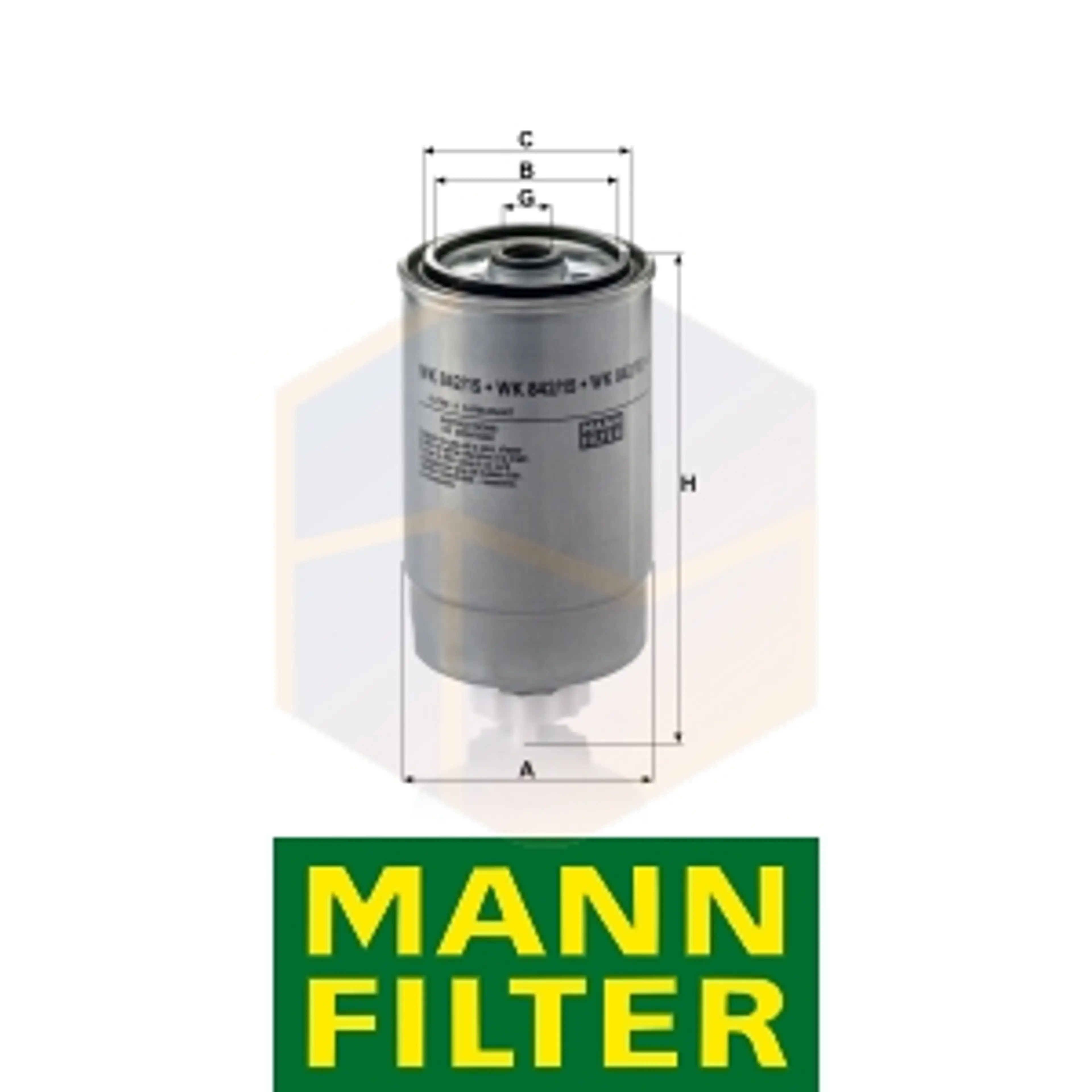 FILTRO COMBUSTIBLE WK 842/15 MANN