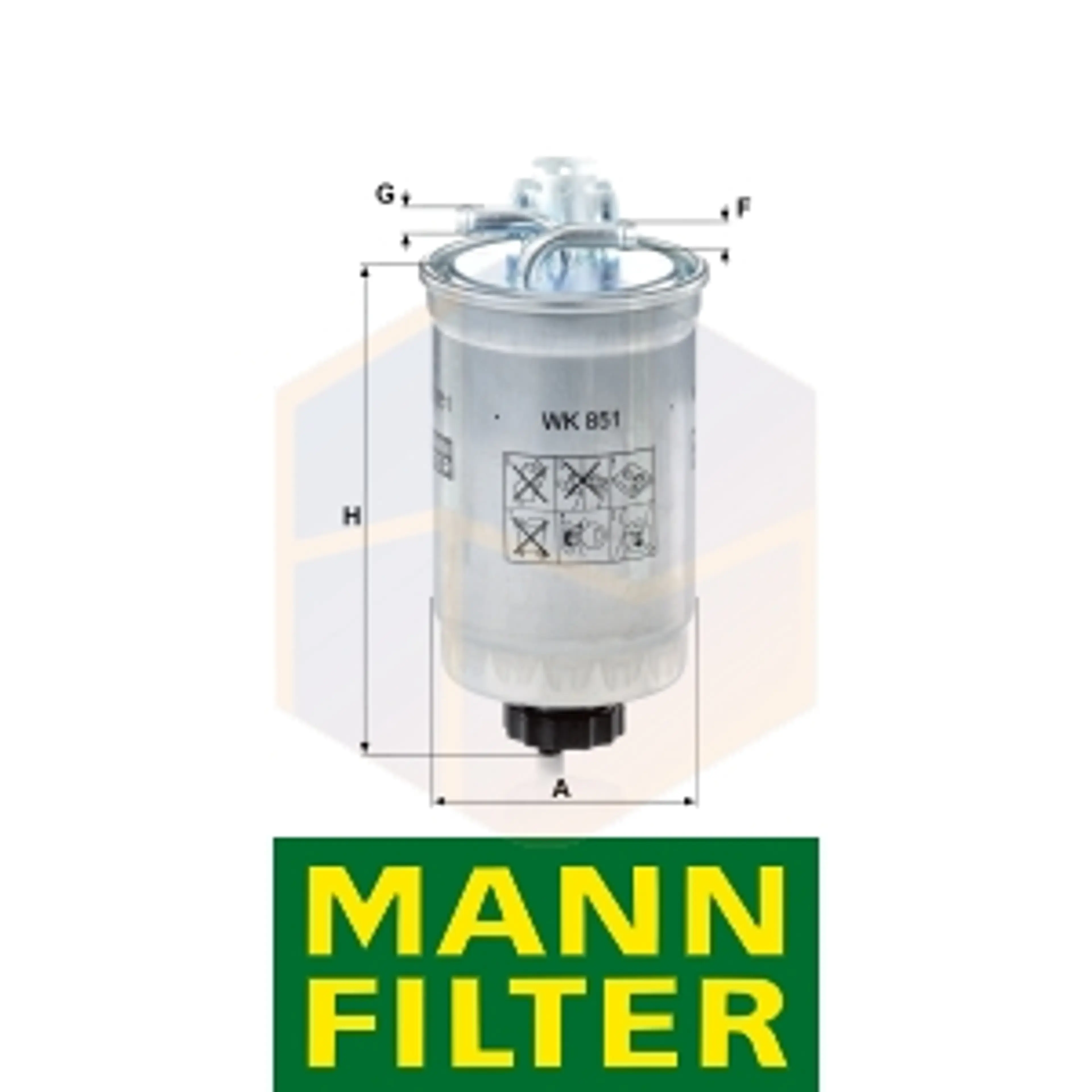 FILTRO COMBUSTIBLE WK 851 MANN