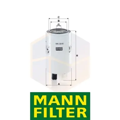FILTRO COMBUSTIBLE WK 9040 MANN