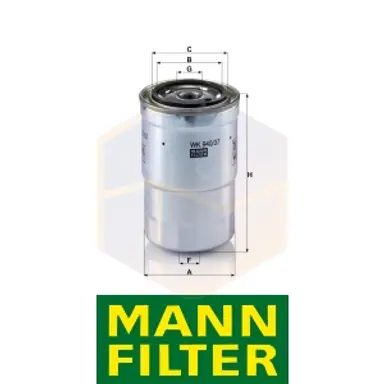 FILTRO COMBUSTIBLE WK 940/37 X MANN
