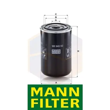 FILTRO COMBUSTIBLE WK 940/42 MANN
