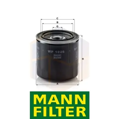 FILTRO ACEITE WP 1026 MANN
