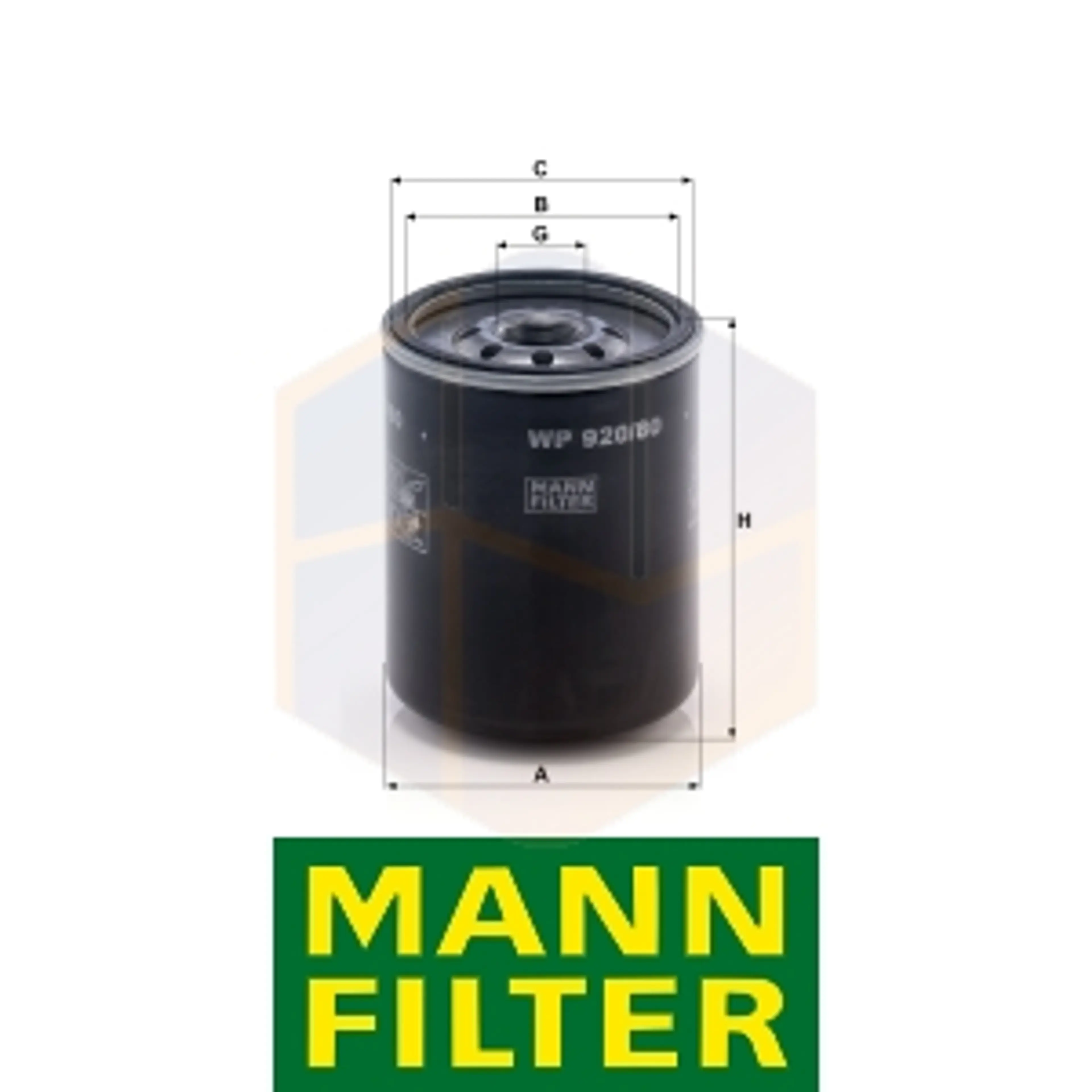 FILTRO ACEITE WP 920/80 MANN