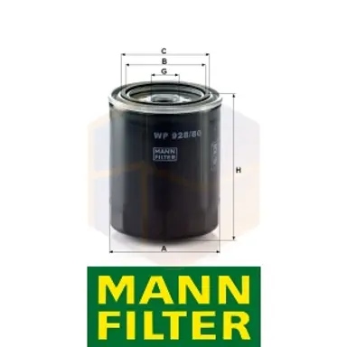 FILTRO ACEITE WP 928/80 MANN