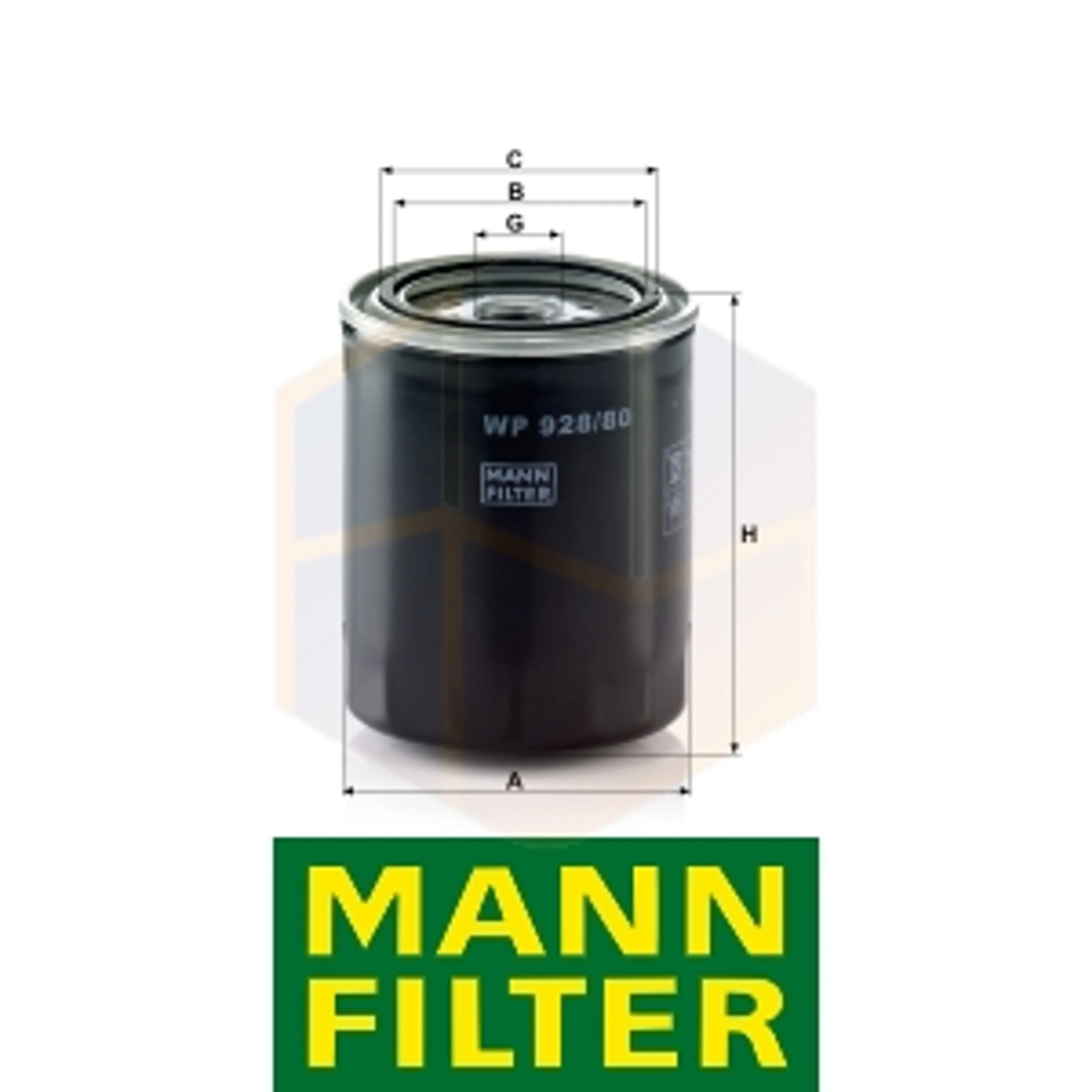 FILTRO ACEITE WP 928/80 MANN