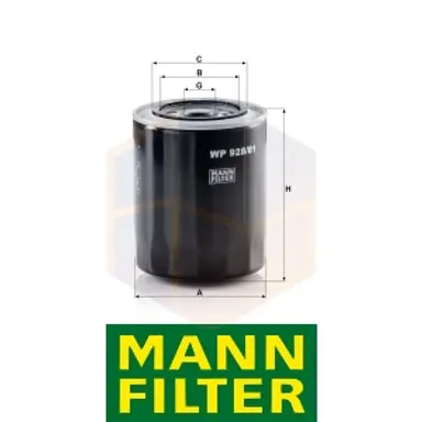 FILTRO ACEITE WP 928/81 MANN