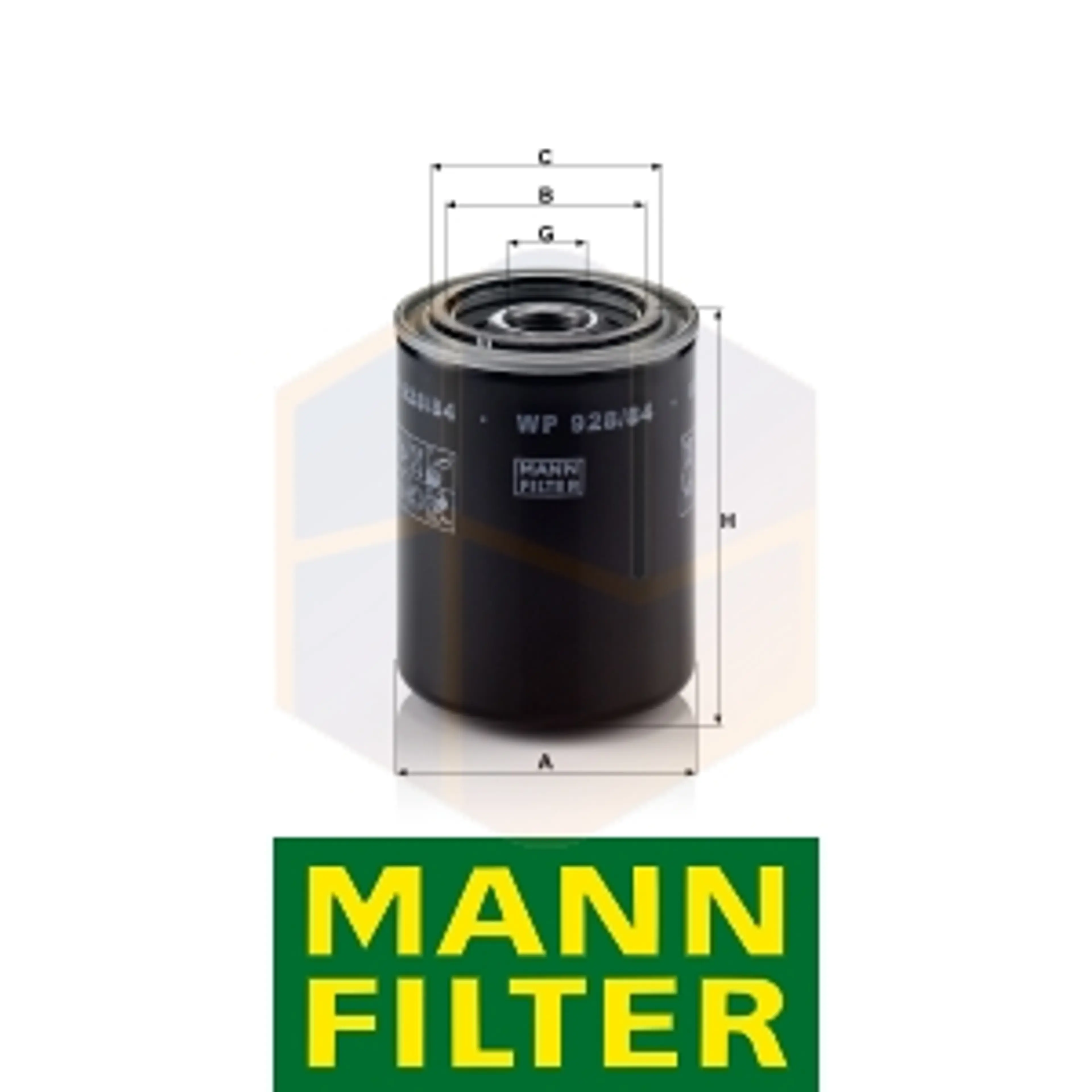 FILTRO ACEITE WP 928/84 MANN