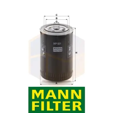 FILTRO ACEITE WP 931 MANN